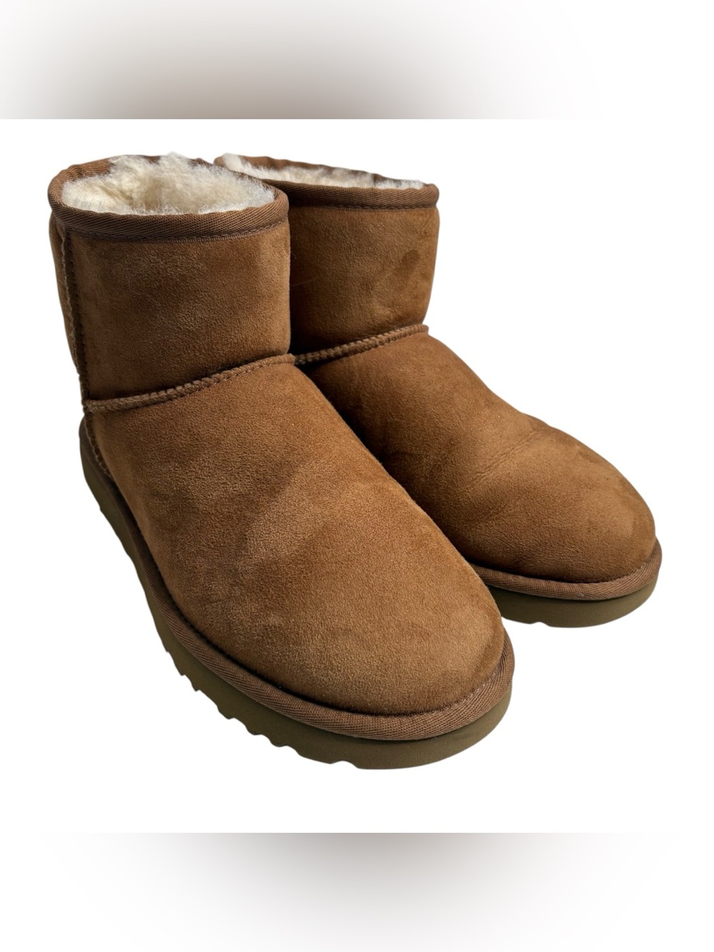 UGG Classic Mini Suede Shearling Boots - Chestnut Brown NWOT $175